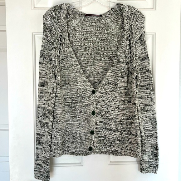👠 Comptoir des Cotonniers Long Sleeve Knit Button Front V-neck Cardigan Small - Picture 1 of 12